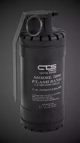 Flashbang grenade Low-poly 3D model
