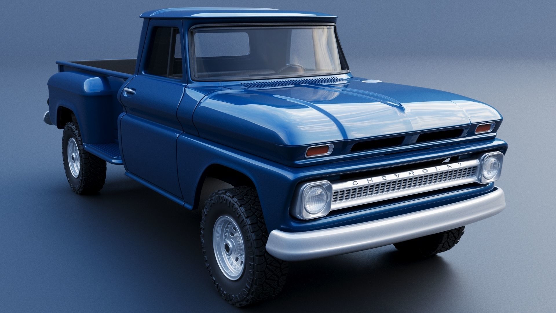 Chevrolet K20 Long Bed 1965 3D print model_9