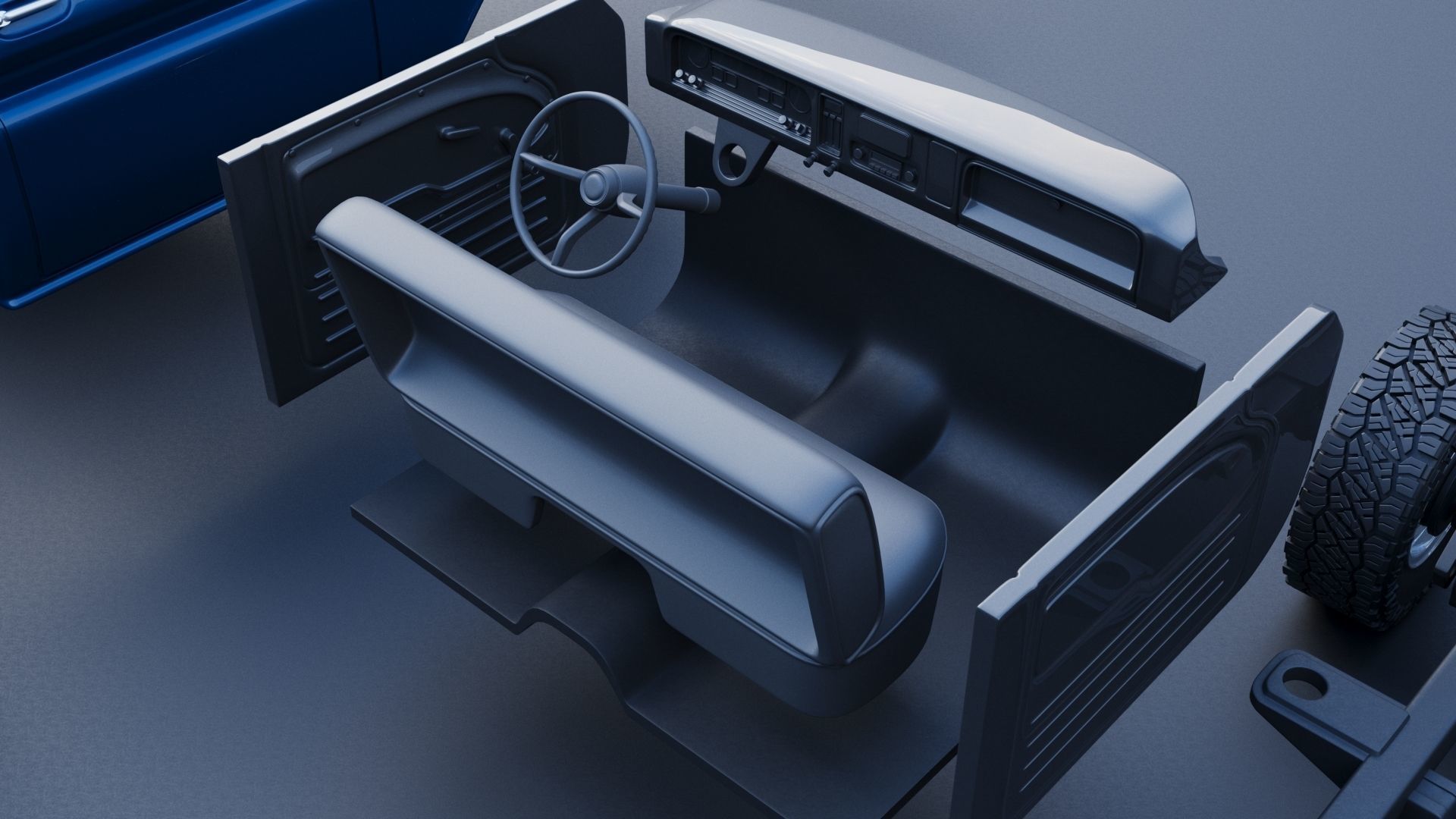 Chevrolet K20 Long Bed 1965 3D print model_28