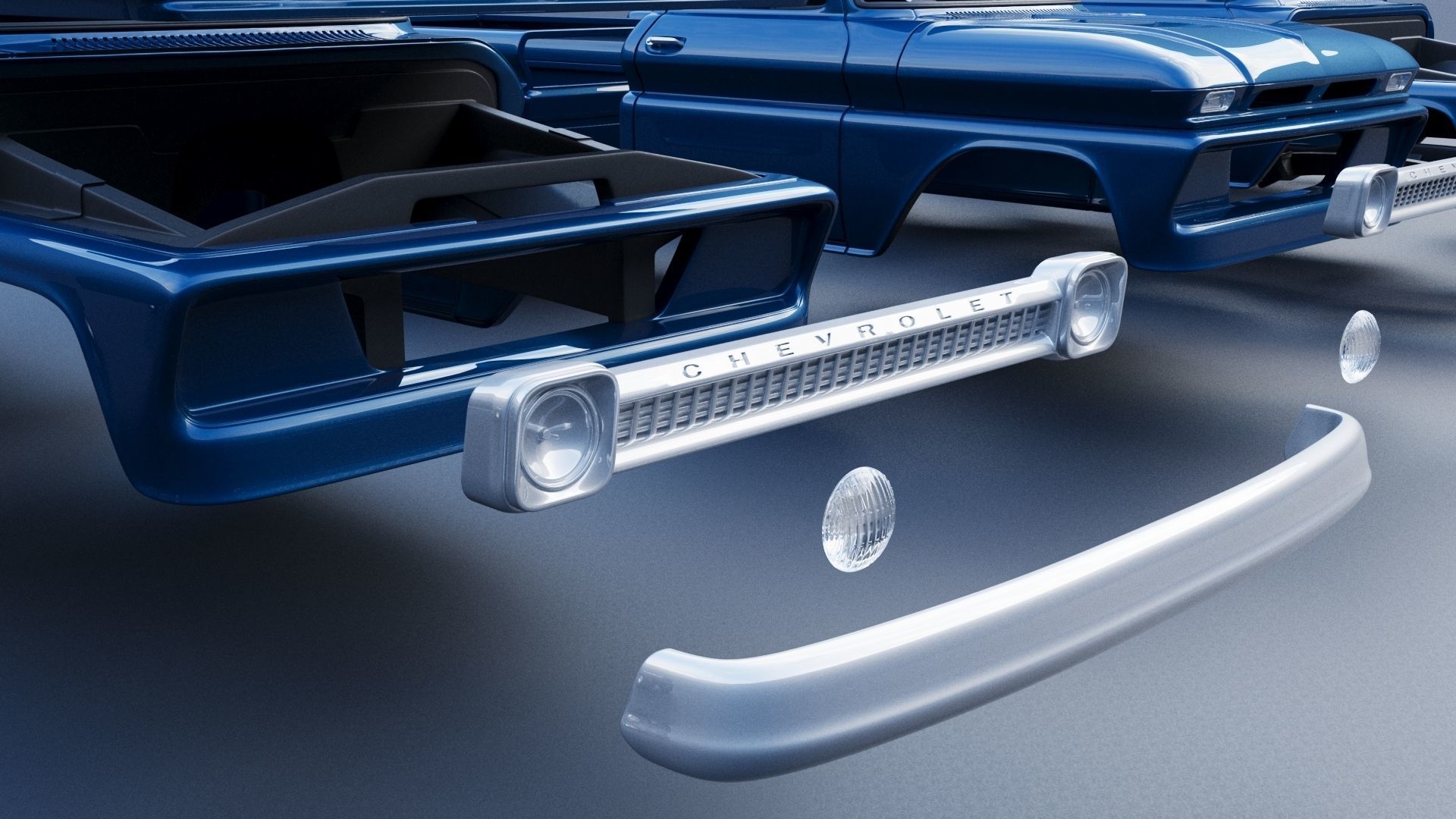 Chevrolet K20 Long Bed 1965 3D print model_25