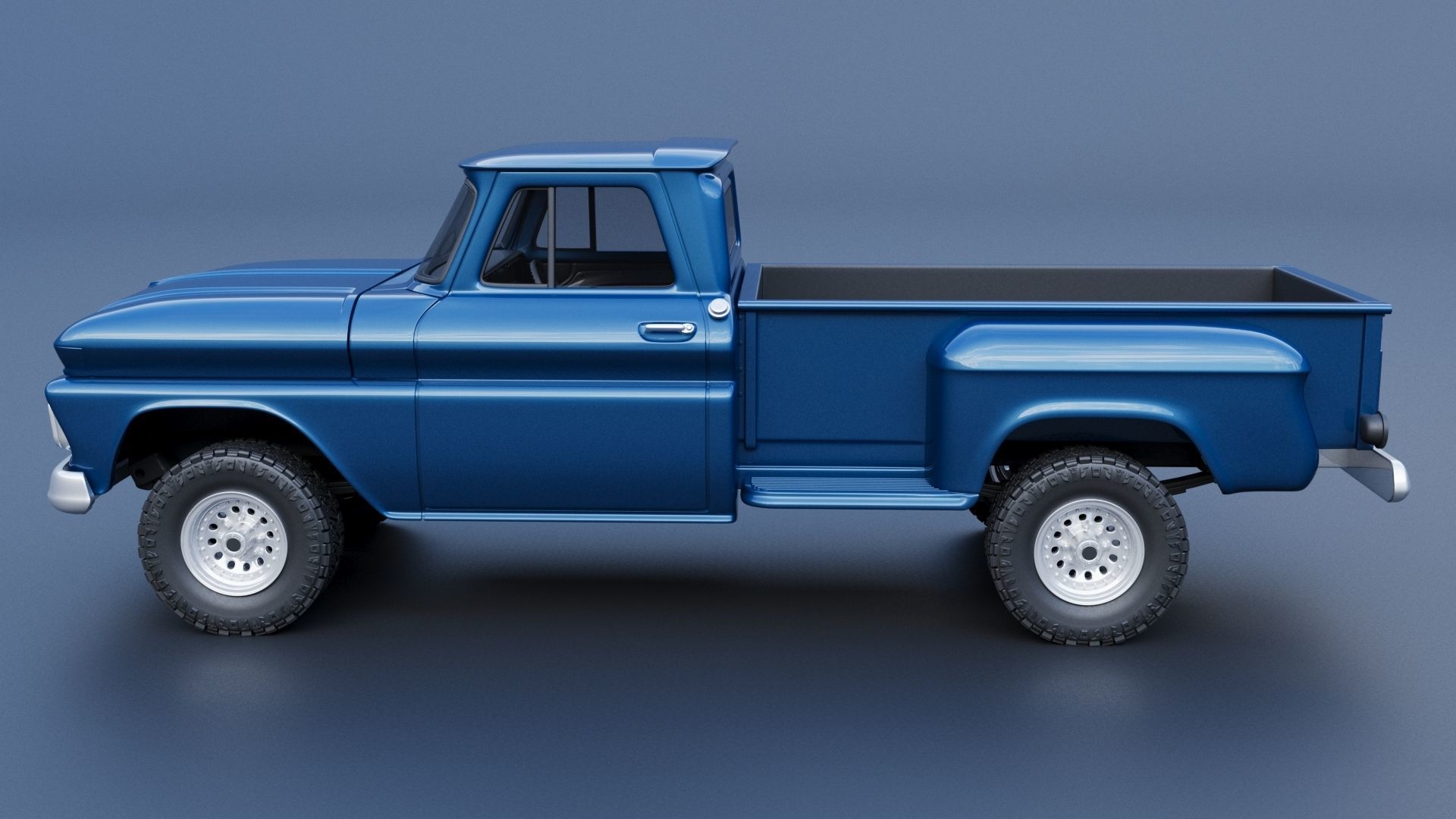Chevrolet K20 Long Bed 1965 3D print model_3