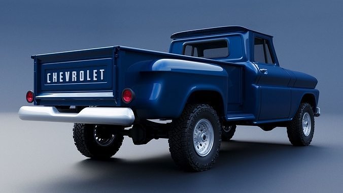 Chevrolet K20 Long Bed 1965 3D print model 6