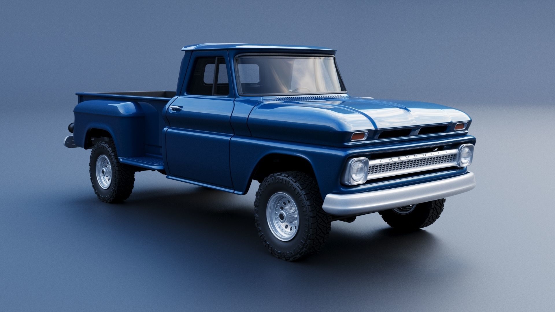 Chevrolet K20 Long Bed 1965 3D print model_8