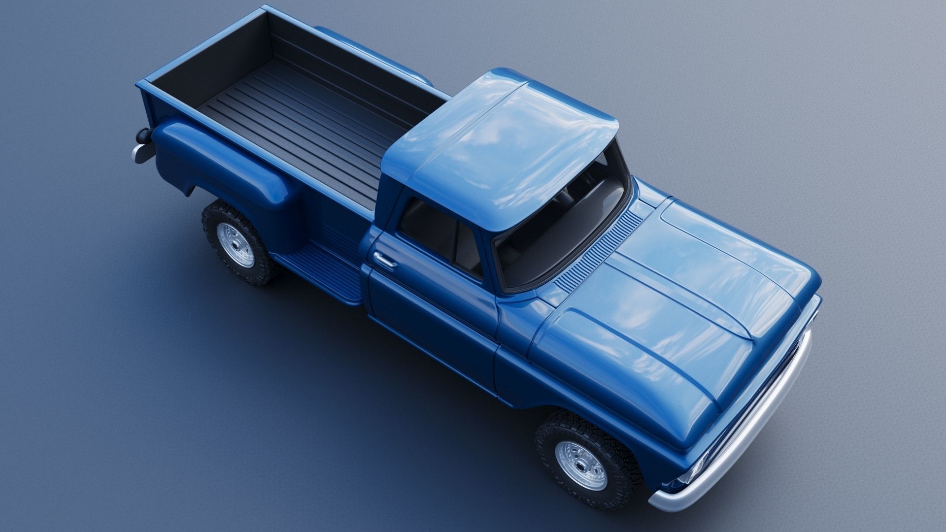 Chevrolet K20 Long Bed 1965 3D print model_10