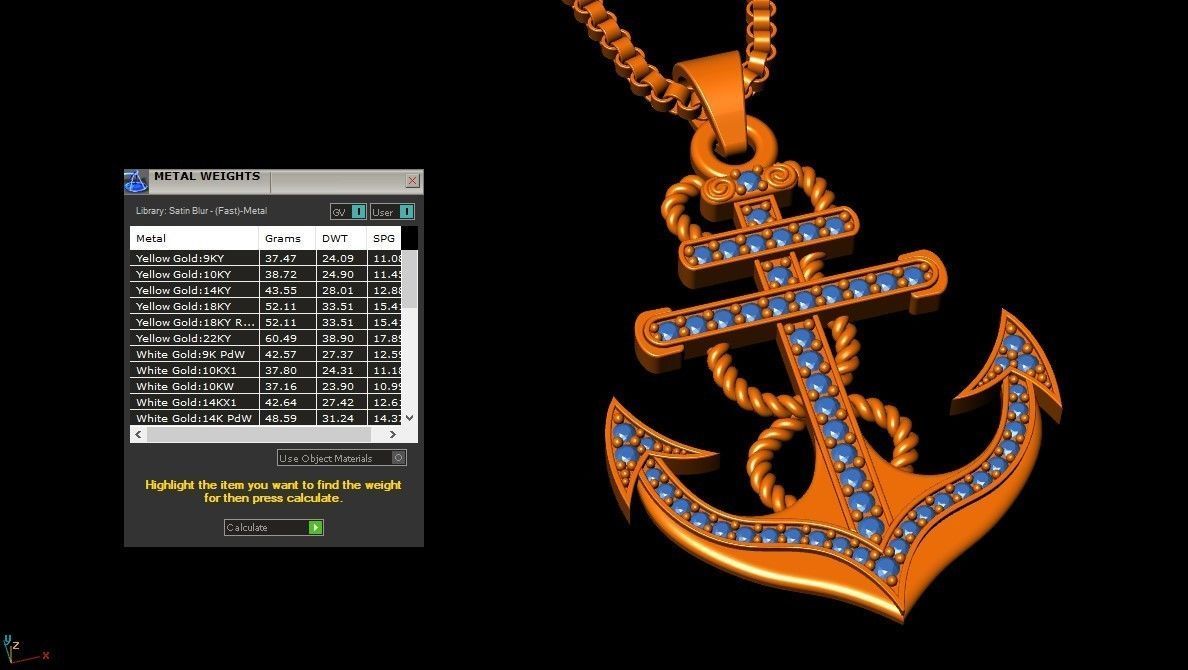 Cross Anchor Jesus Pendant 3D print model_9