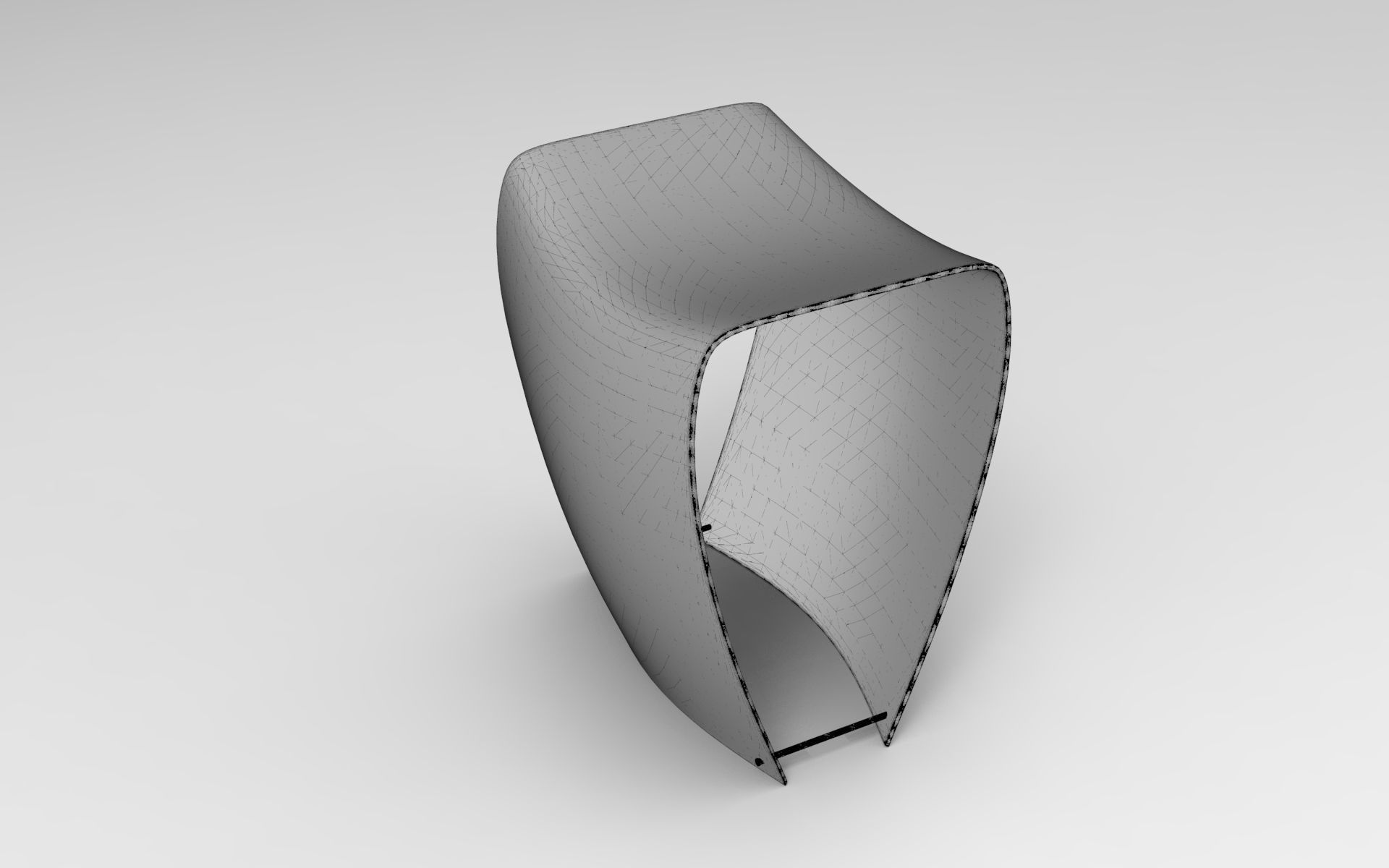 Cady Stool Low-poly 3D model_6