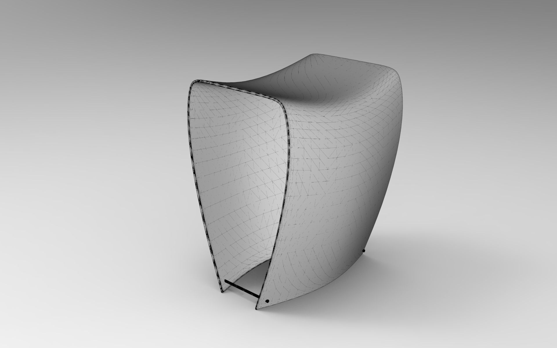 Cady Stool Low-poly 3D model_5