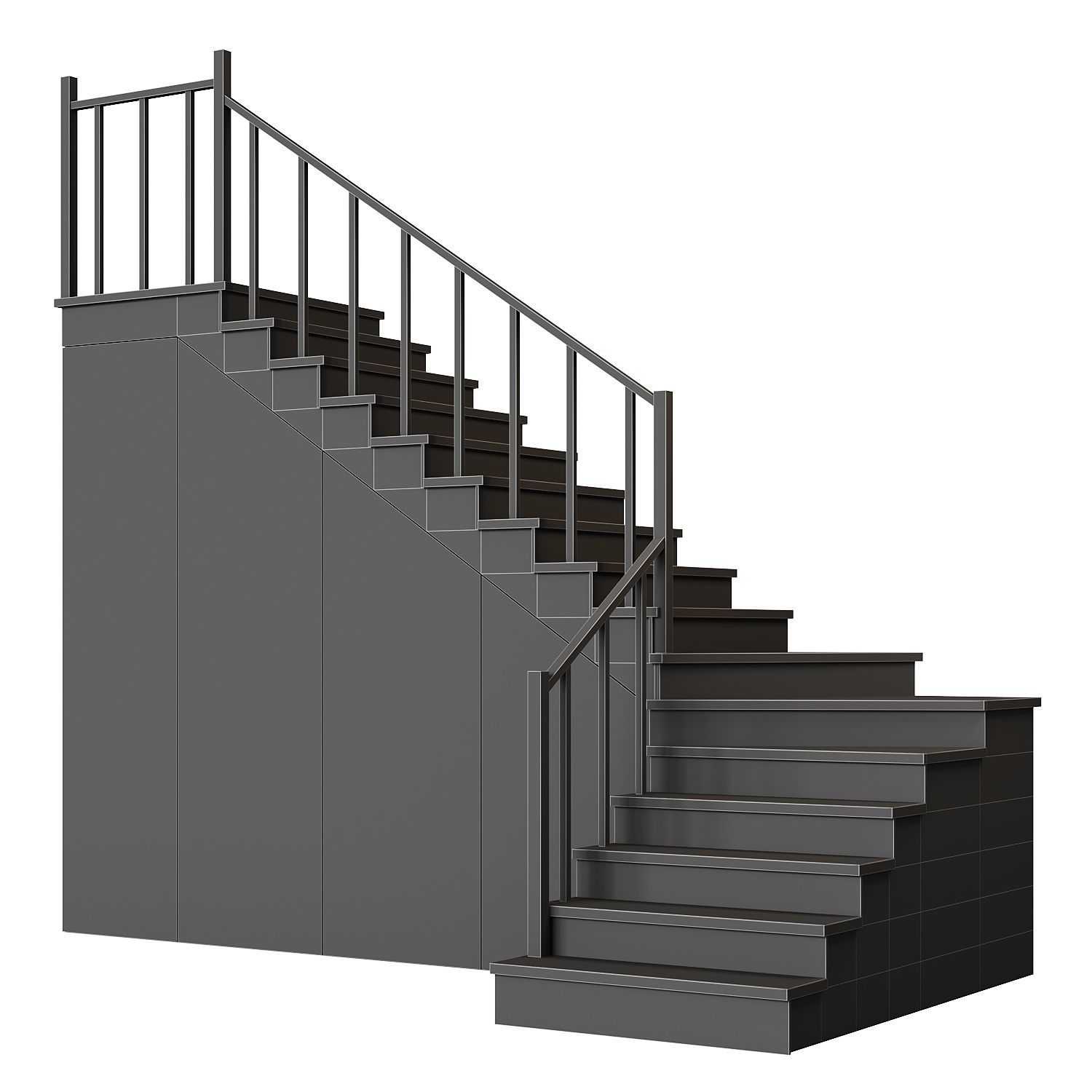 Modern staircase 13 3D model_4