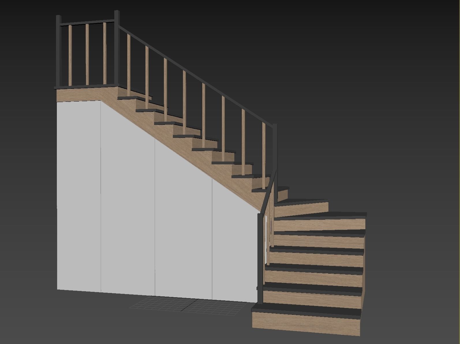 Modern staircase 13 3D model_16