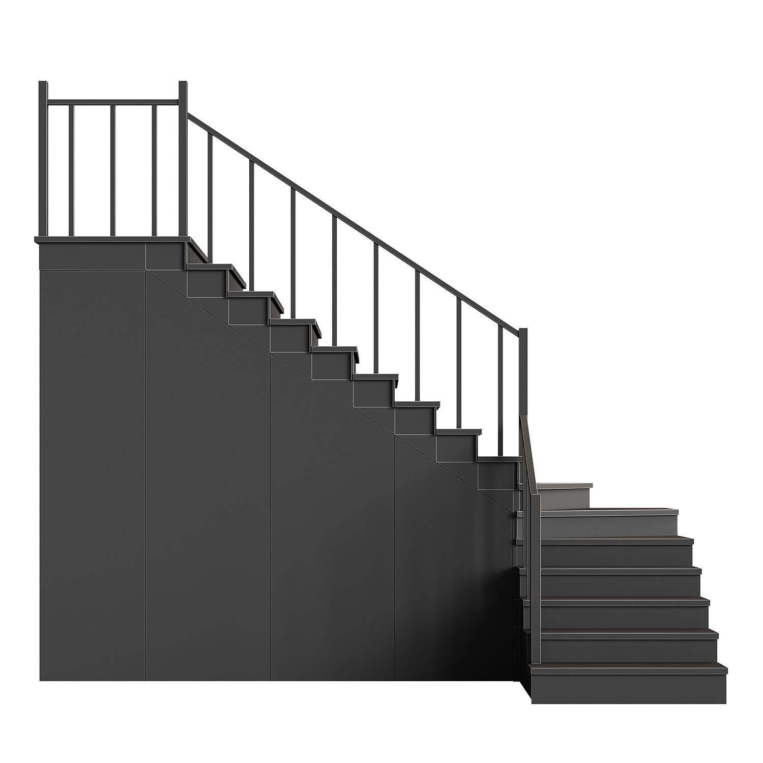 Modern staircase 13 3D model_7