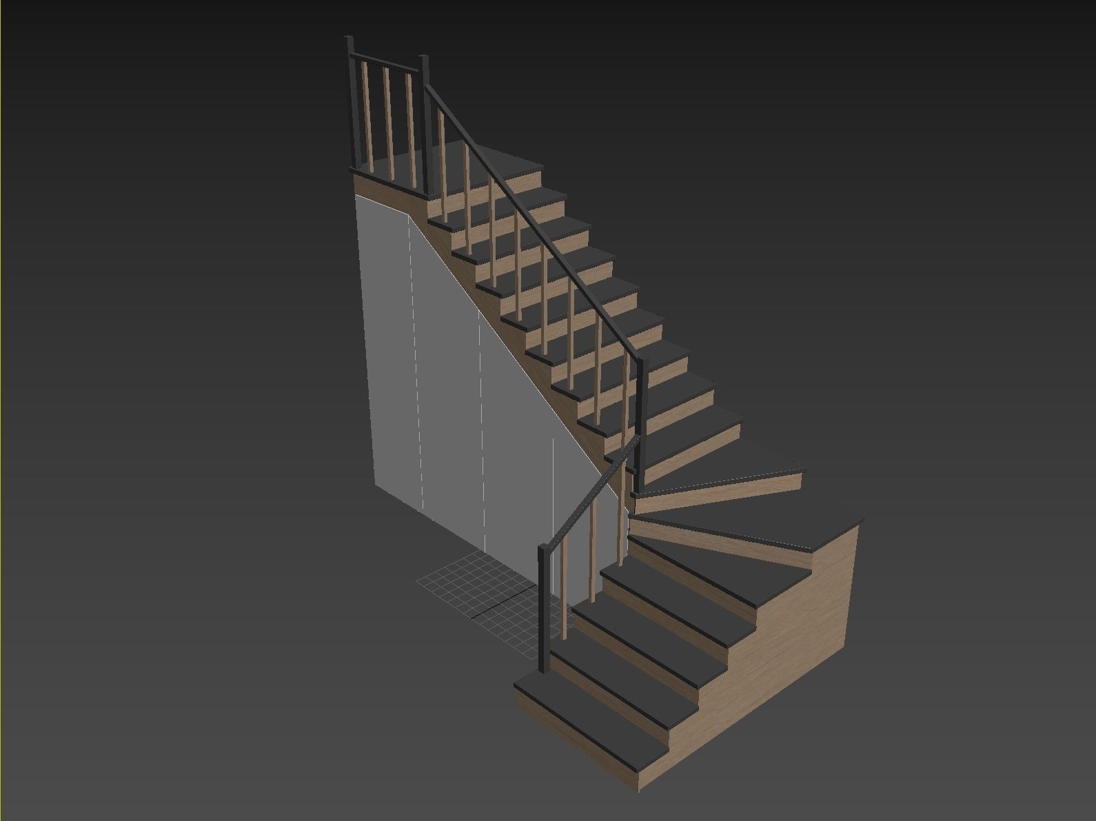 Modern staircase 13 3D model_17