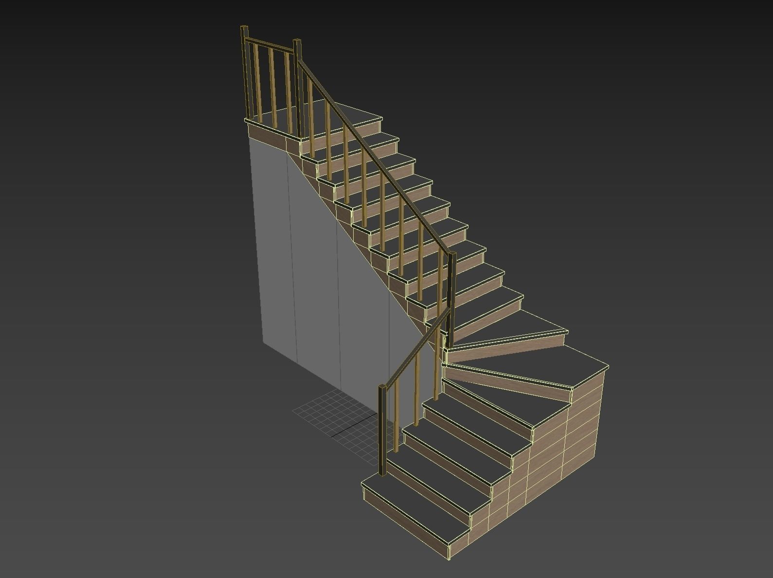 Modern staircase 13 3D model_10