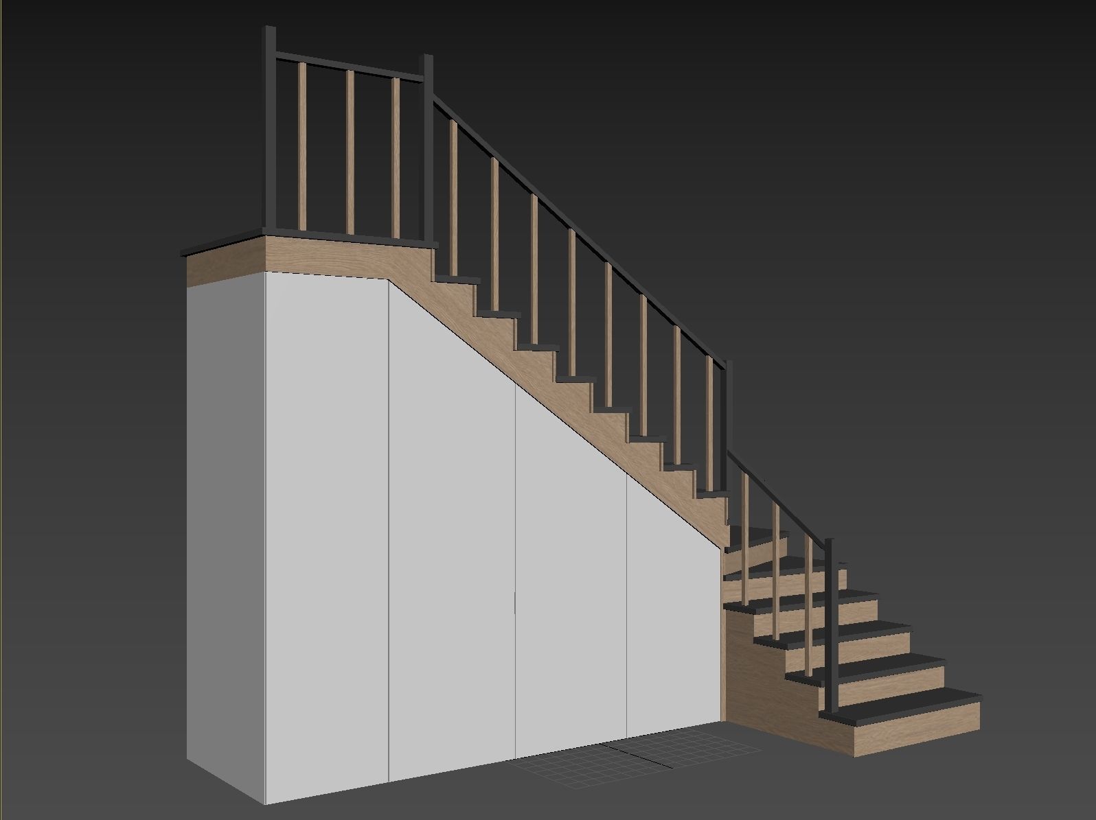 Modern staircase 13 3D model_15