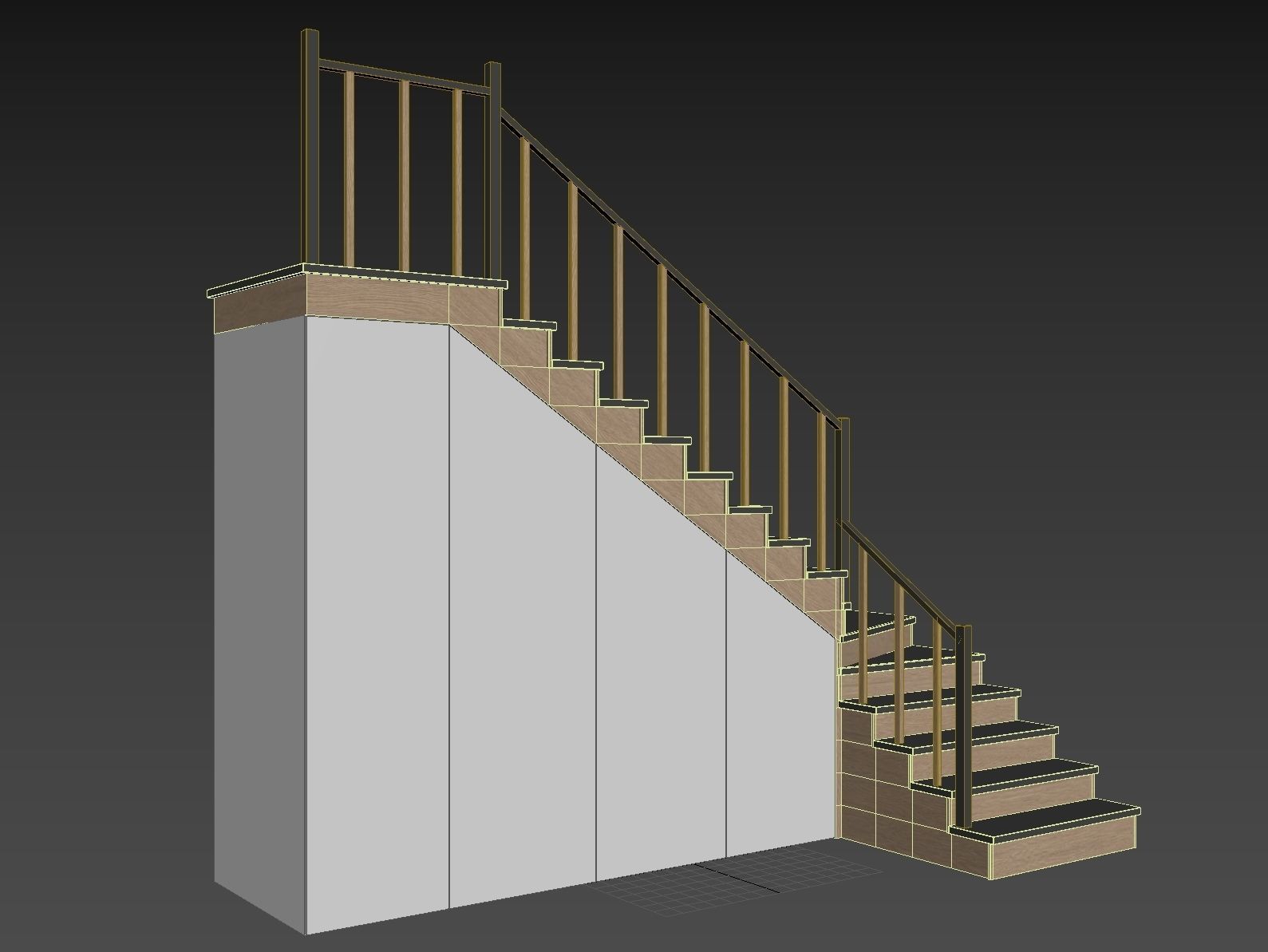 Modern staircase 13 3D model_9