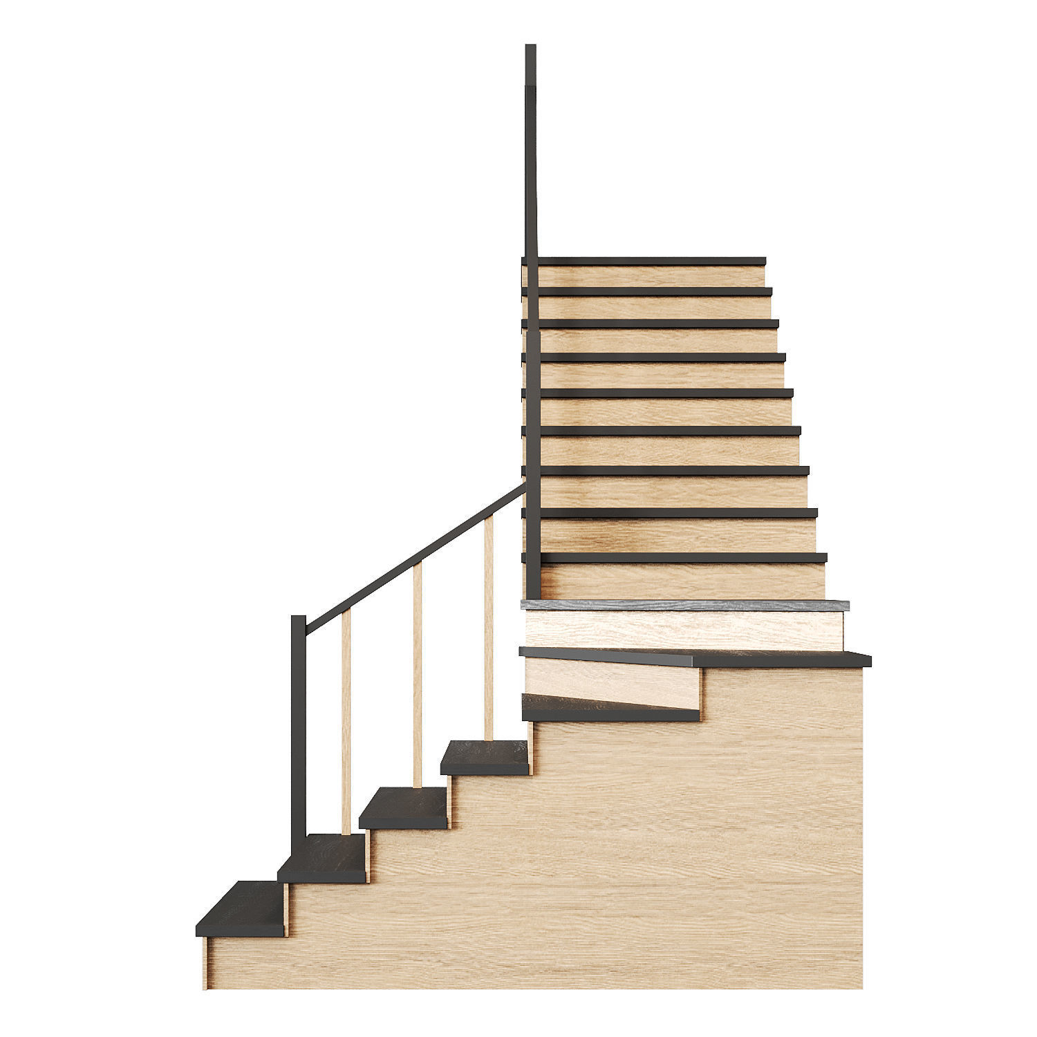 Modern staircase 13 3D model_3