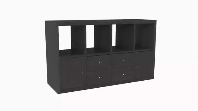 IKEA KALLAX29197572 bookcase with 4 inserts