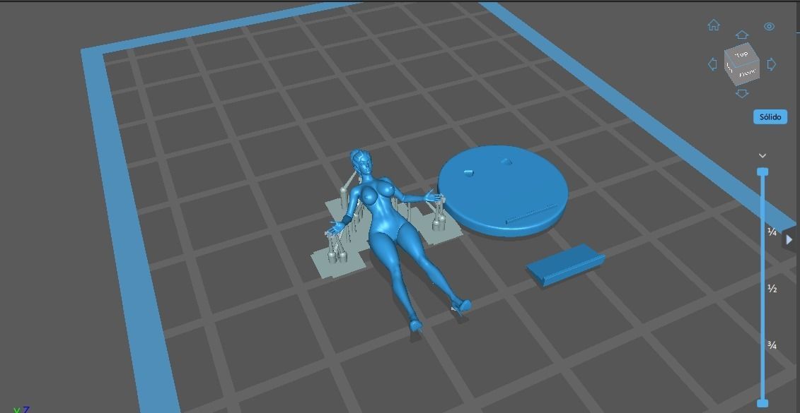 Girl Phone Holder 3D print model_5