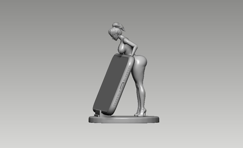 Girl Phone Holder 3D print model_6