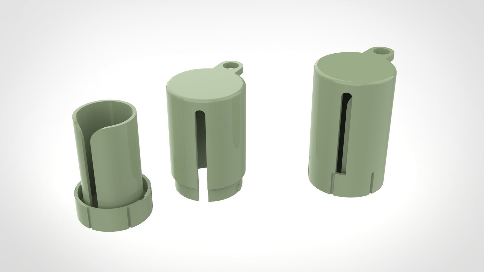 Portable dog poo plastic bag holder 3D print model_1