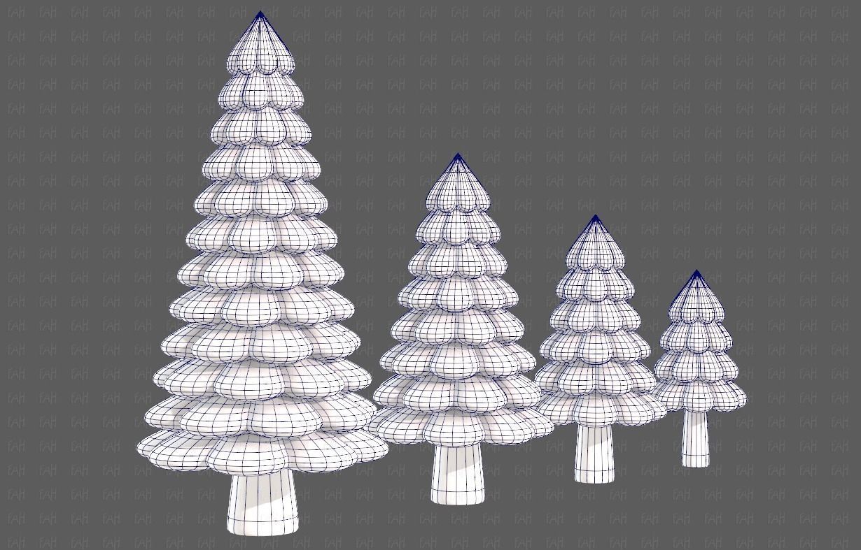Trees Cartoon V52 3D model_42