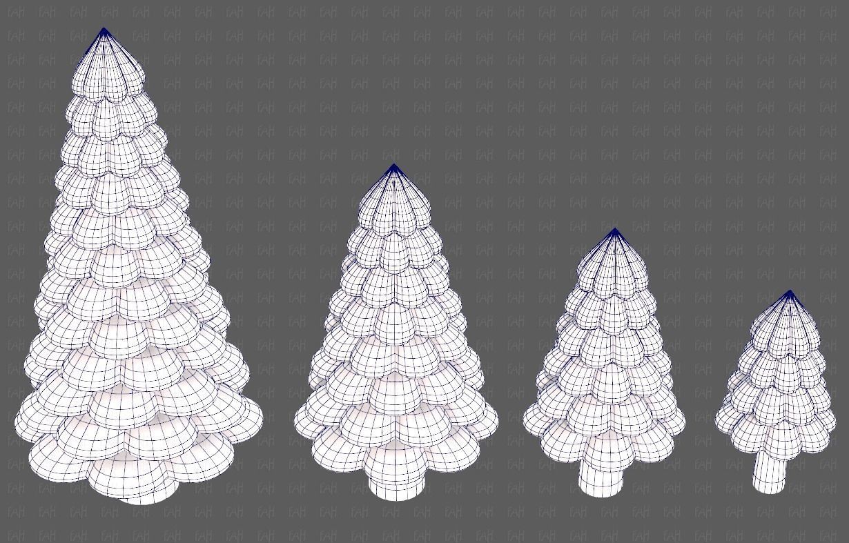 Trees Cartoon V52 3D model_34