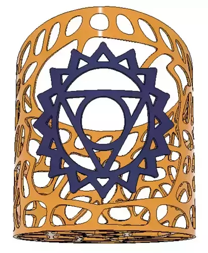Throat Chakra Glass Vase Holder 3D print model