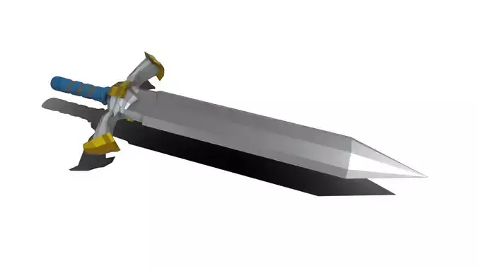 Low Poly Metallic Fantasy Sword