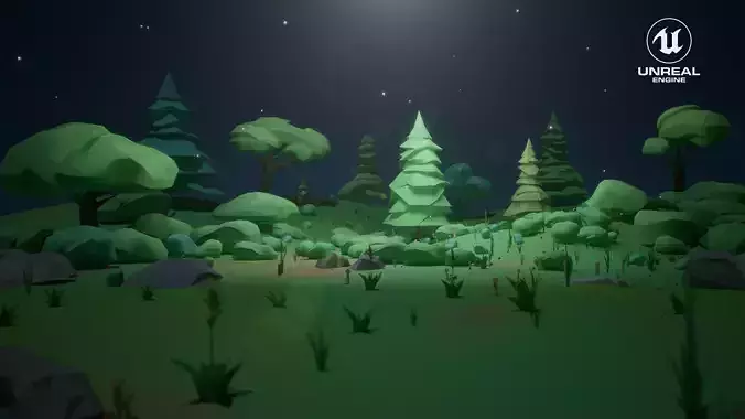 32 Game ready Stylized Plants package with Texture  Low-poly 3D model