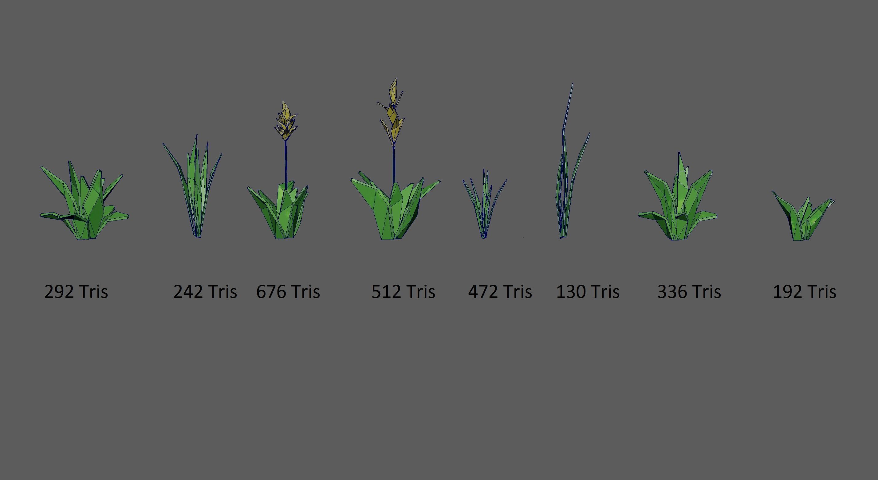 32 Game ready Stylized Plants package with Texture  Low-poly 3D model_11