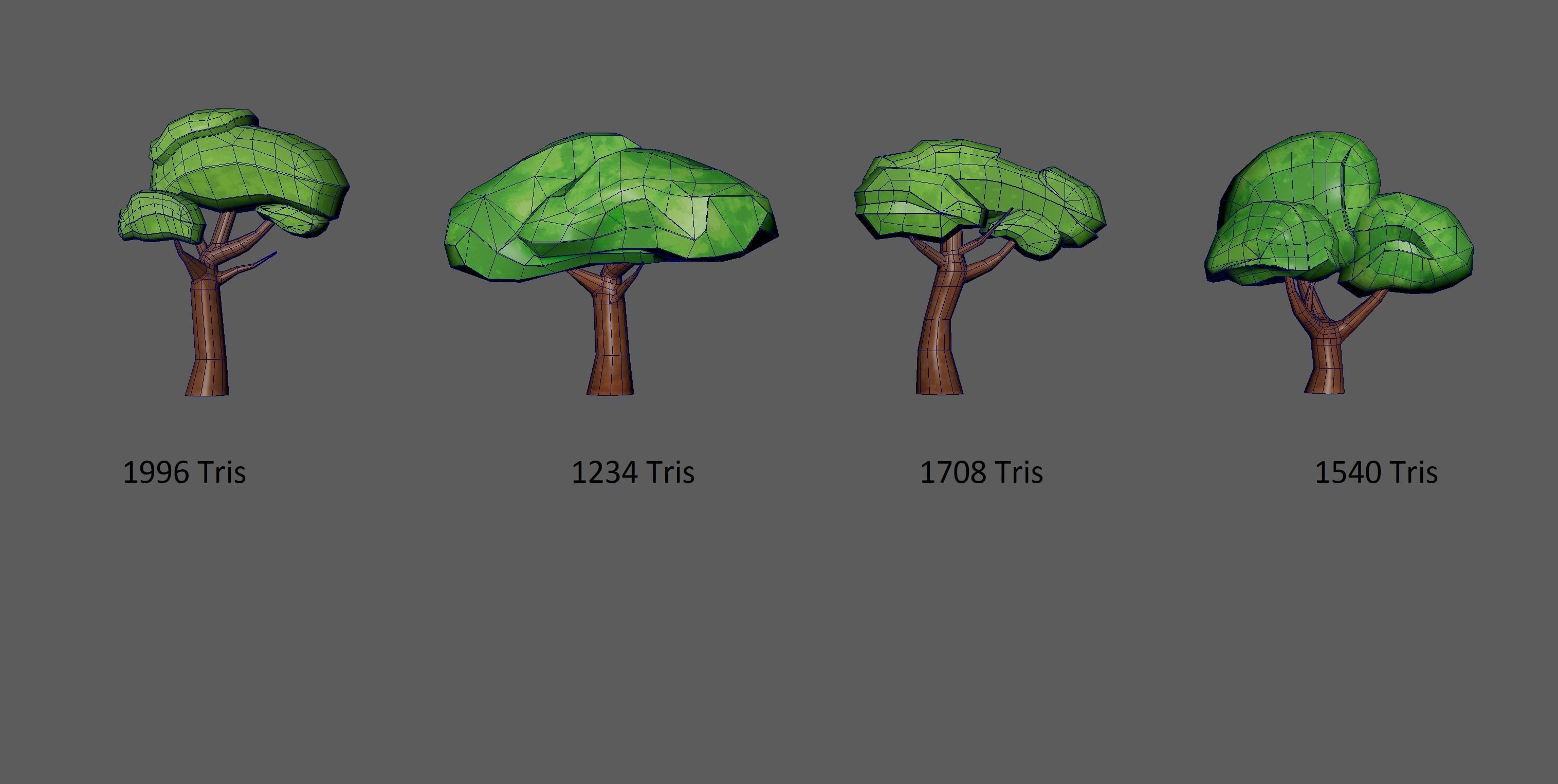 32 Game ready Stylized Plants package with Texture  Low-poly 3D model_10