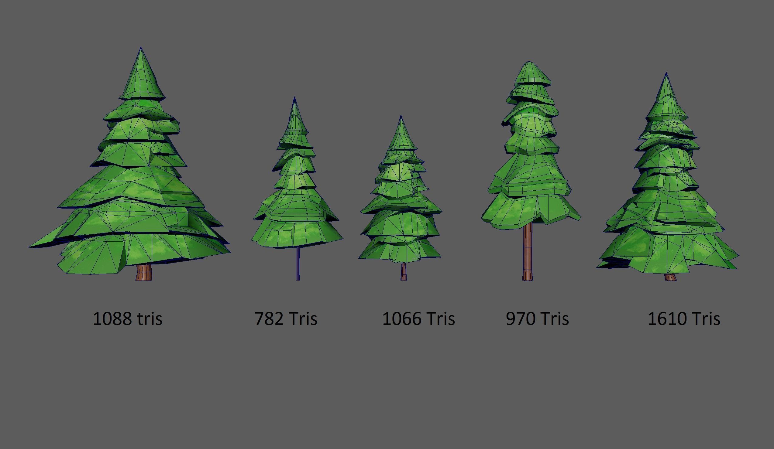 32 Game ready Stylized Plants package with Texture  Low-poly 3D model_9