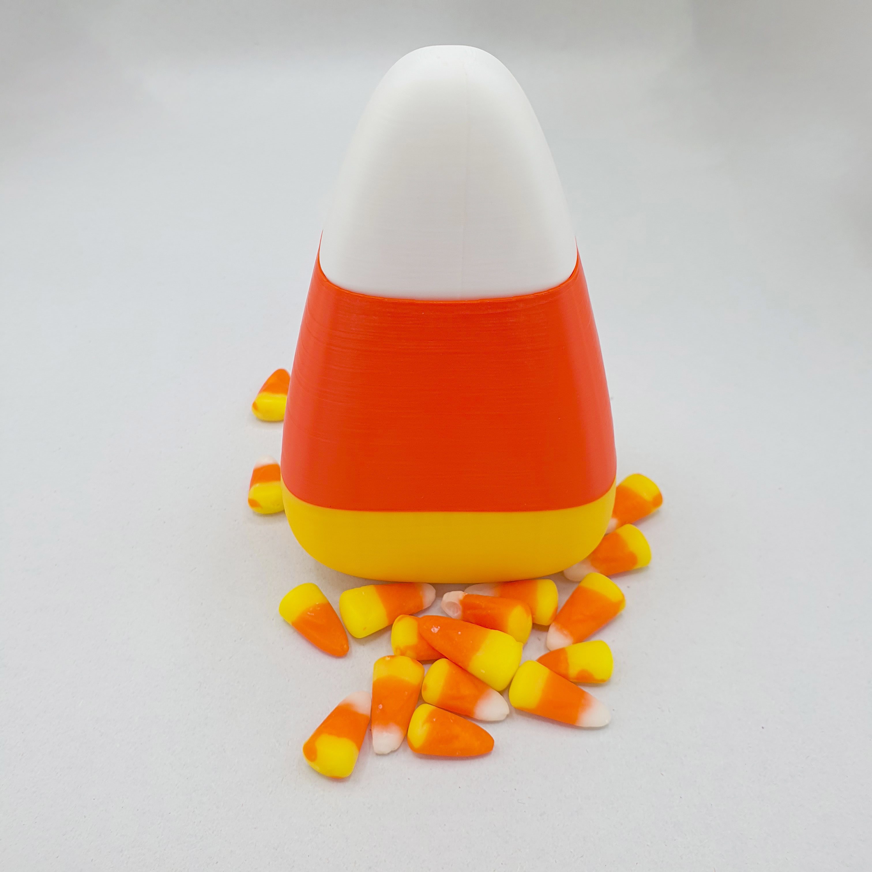 CANDY CORN CONTAINER PRINT IN PLACE NO SUPPORTS CANDY CORN STASH 3D print model_1