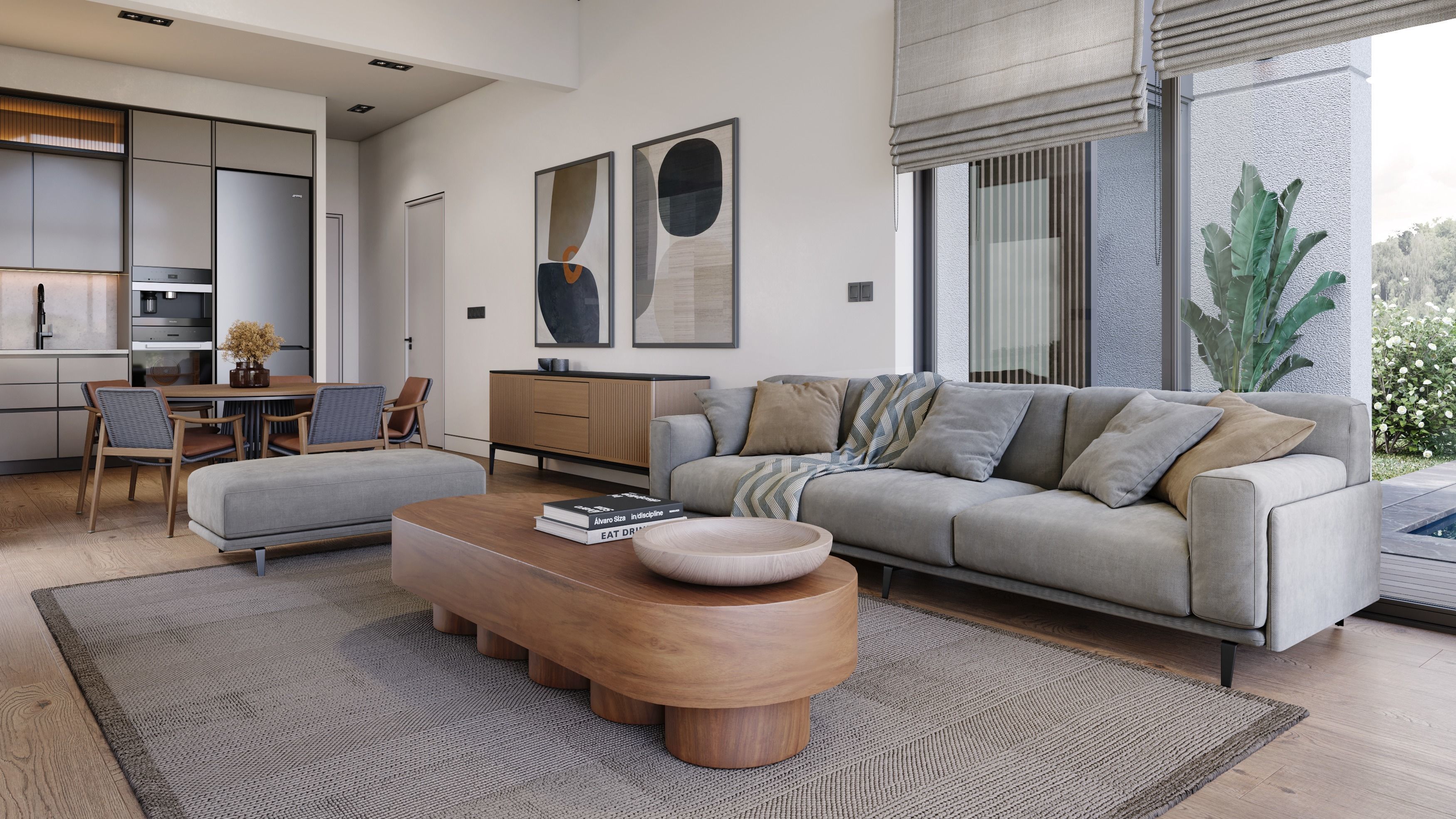 Living room Full Scene 3D model_3