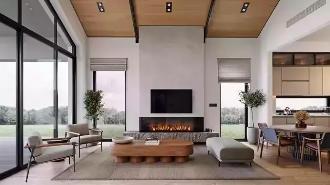 Living room Full Scene 3D model