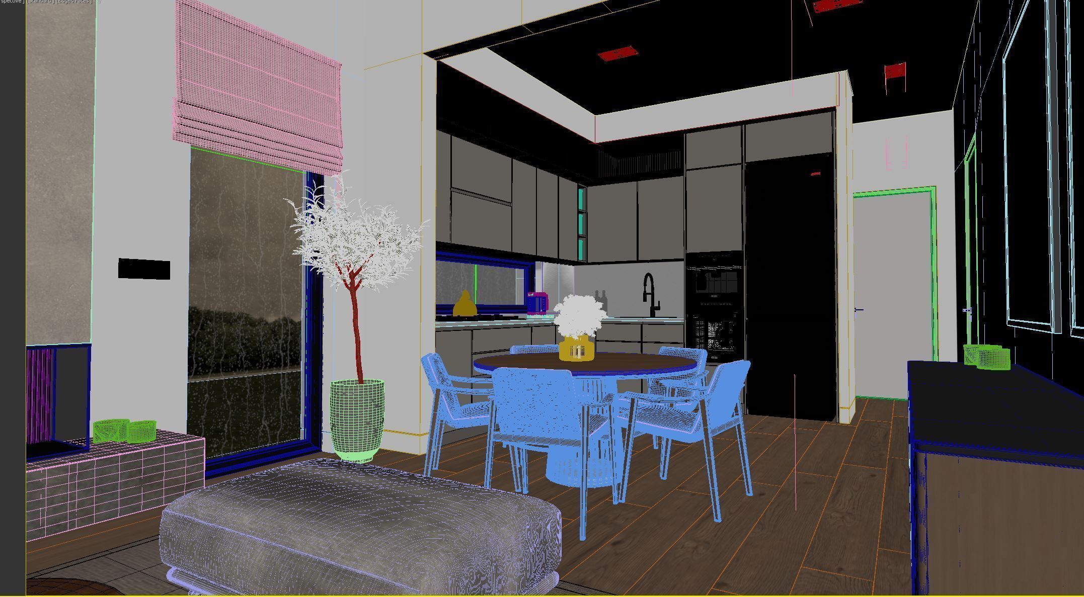 Living room Full Scene 3D model_4