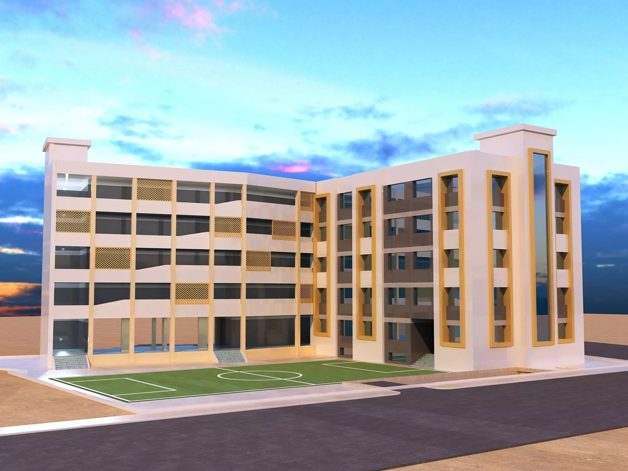 0205 - School Architecture Project - 2D Drawings - 3D Files 3D model_0