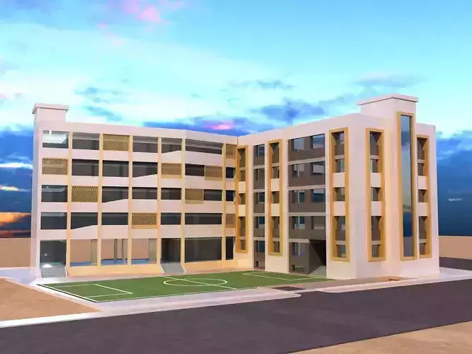 0205 - School Architecture Project - 2D Drawings - 3D Files 3D model