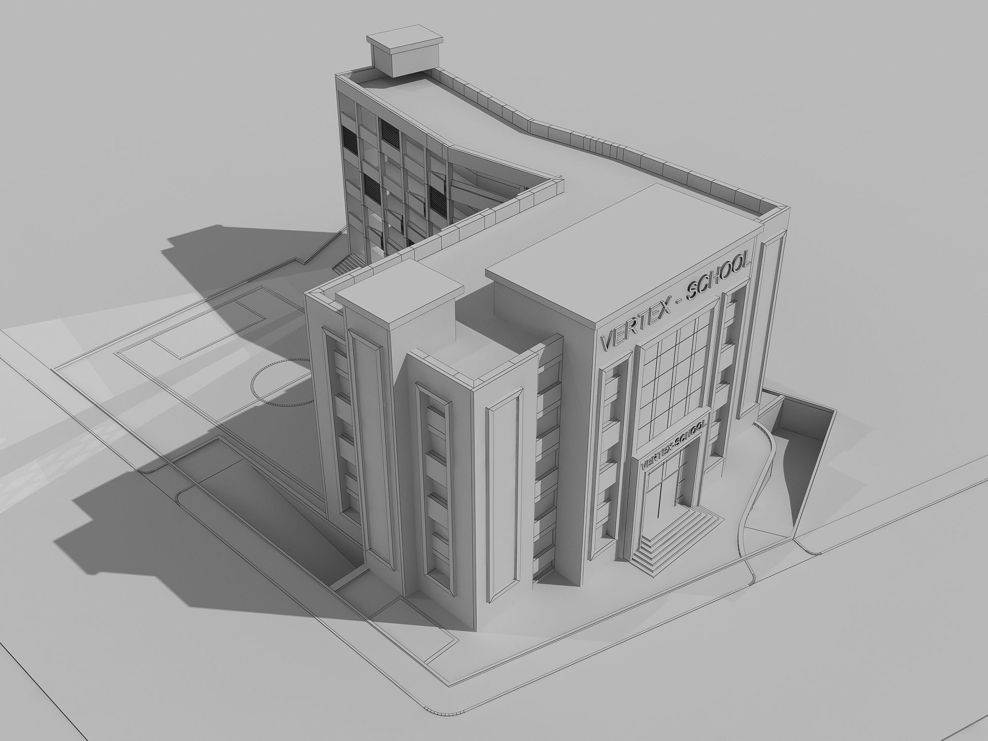 0205 - School Architecture Project - 2D Drawings - 3D Files 3D model_21