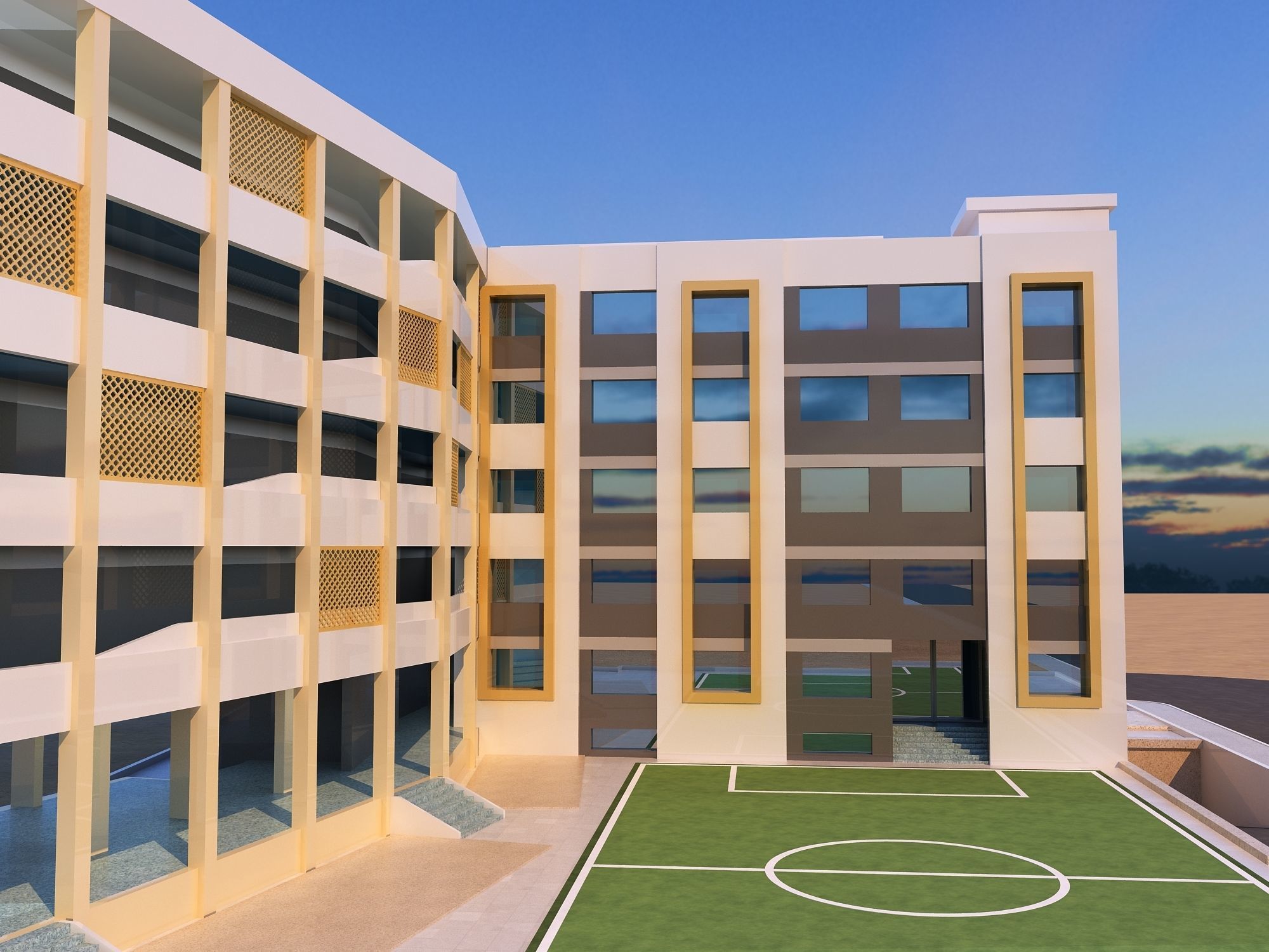 0205 - School Architecture Project - 2D Drawings - 3D Files 3D model_5