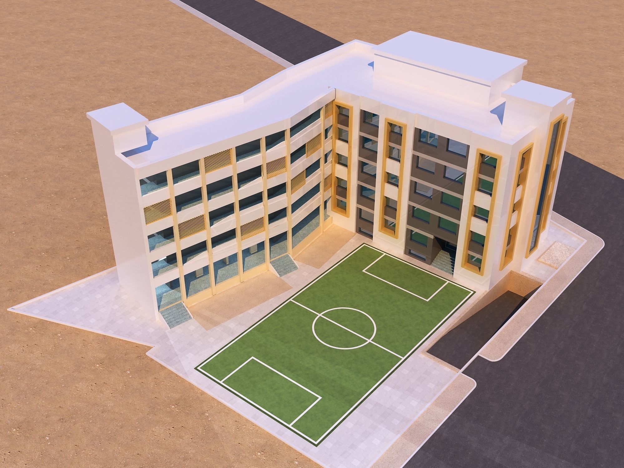 0205 - School Architecture Project - 2D Drawings - 3D Files 3D model_10