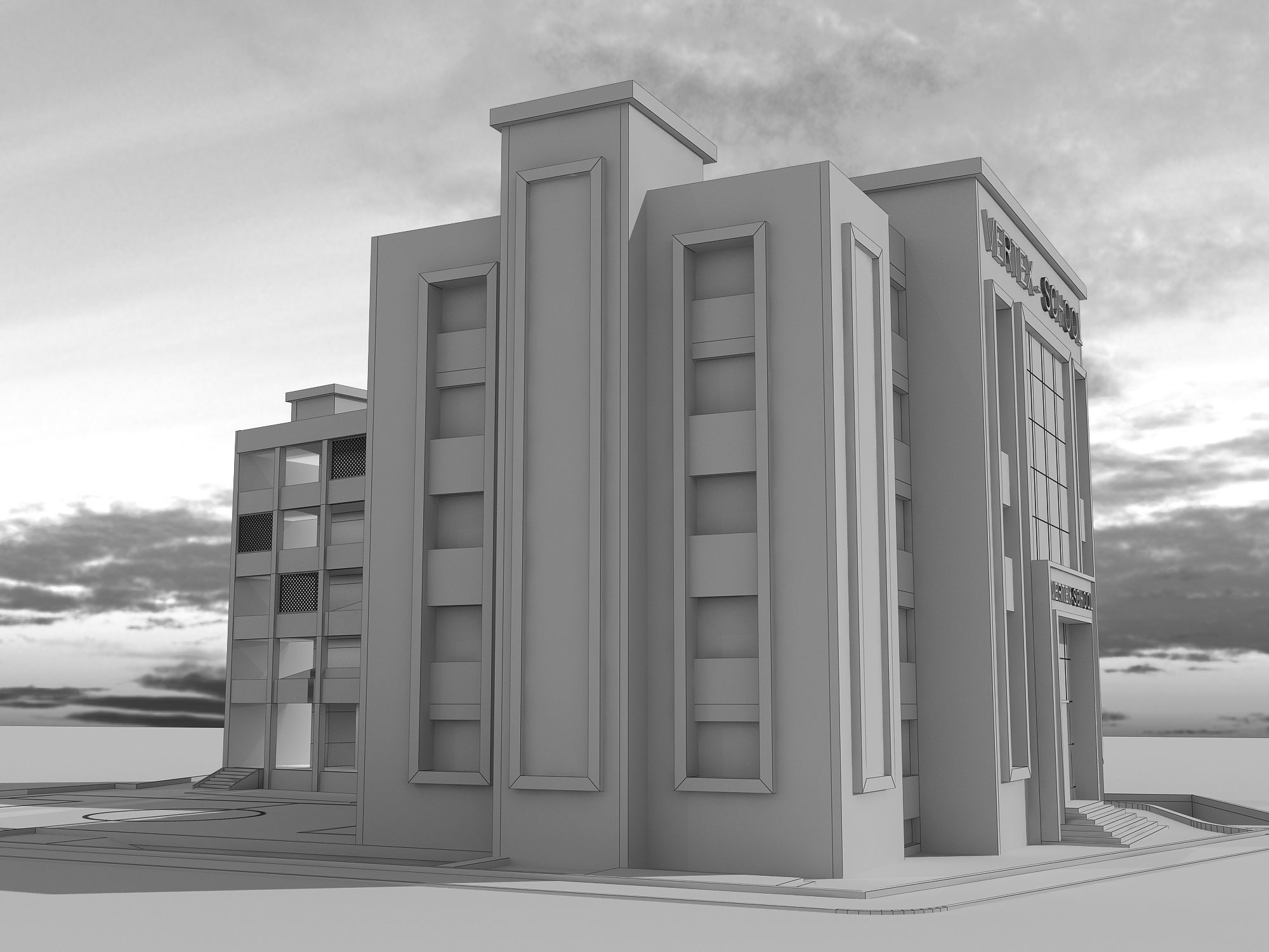 0205 - School Architecture Project - 2D Drawings - 3D Files 3D model_17