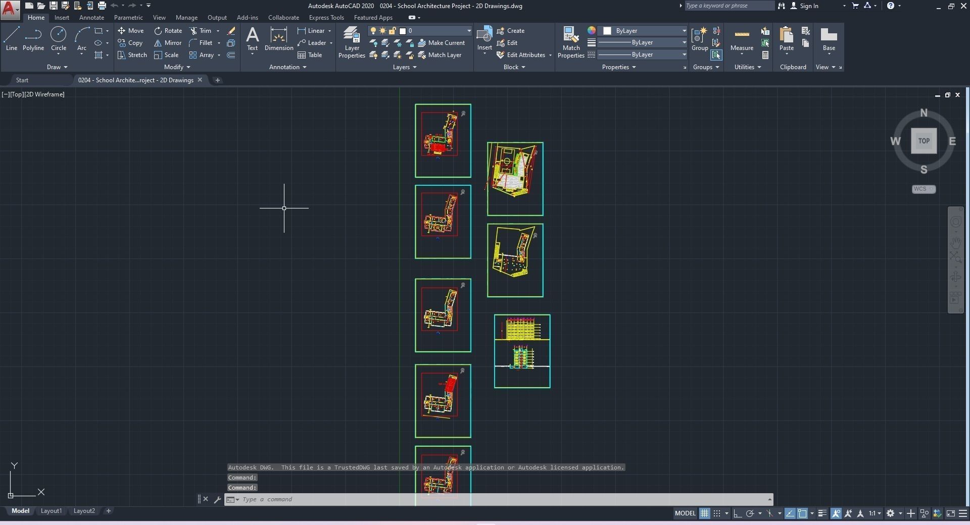 0205 - School Architecture Project - 2D Drawings - 3D Files 3D model_32