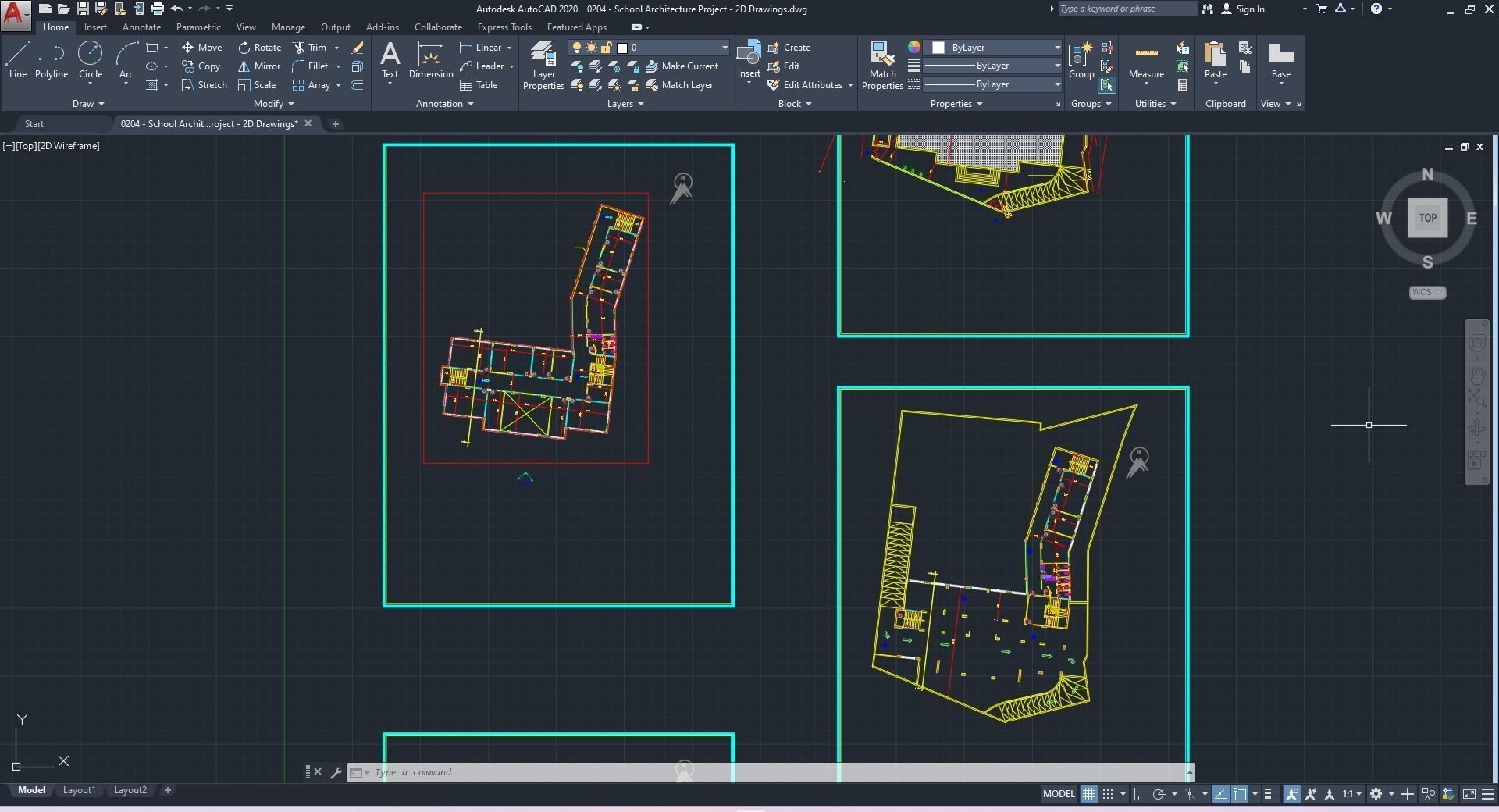 0205 - School Architecture Project - 2D Drawings - 3D Files 3D model_34
