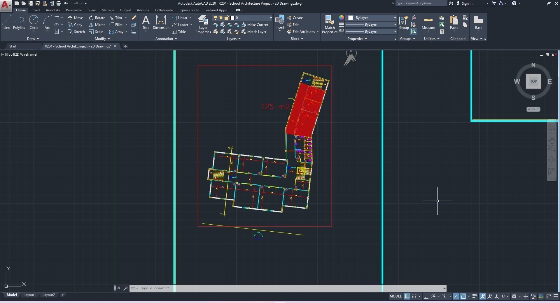 0205 - School Architecture Project - 2D Drawings - 3D Files 3D model_36
