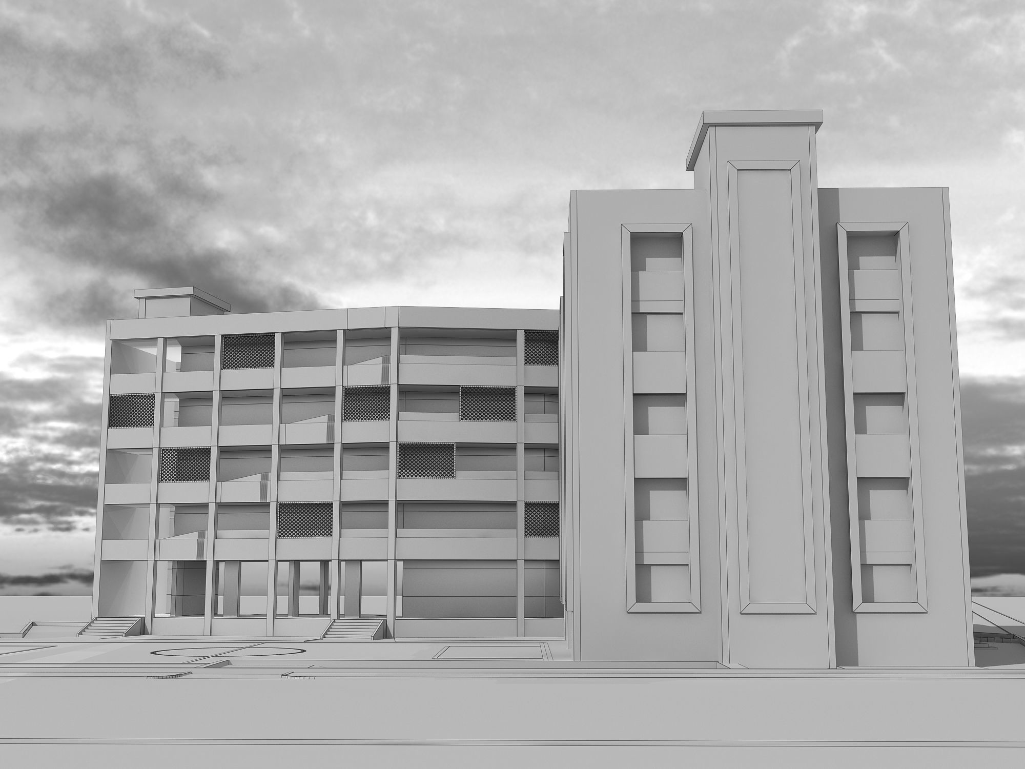 0205 - School Architecture Project - 2D Drawings - 3D Files 3D model_24