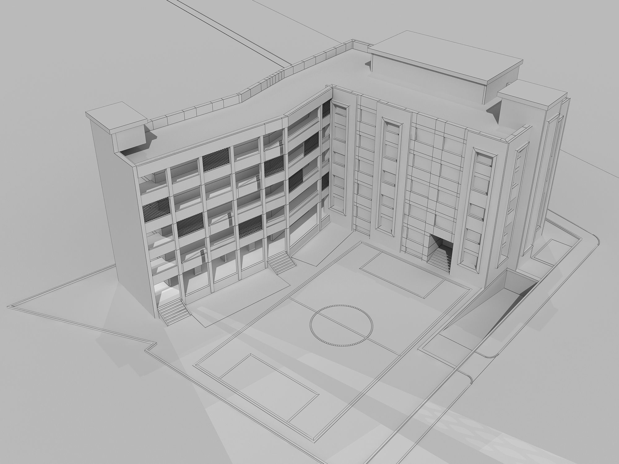 0205 - School Architecture Project - 2D Drawings - 3D Files 3D model_22