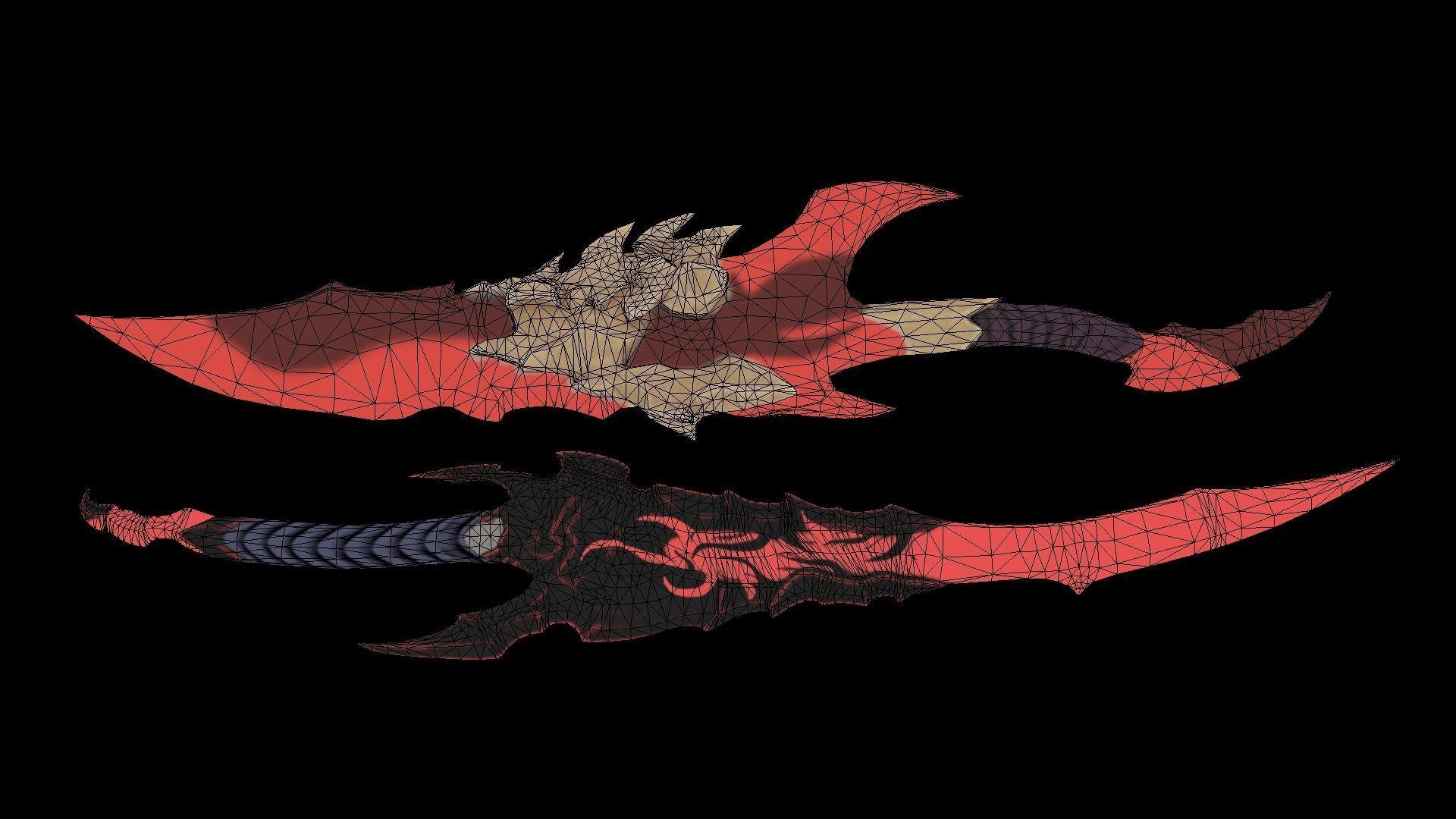 Solo Leveling - Dagger Packages Low-poly 3D model_2