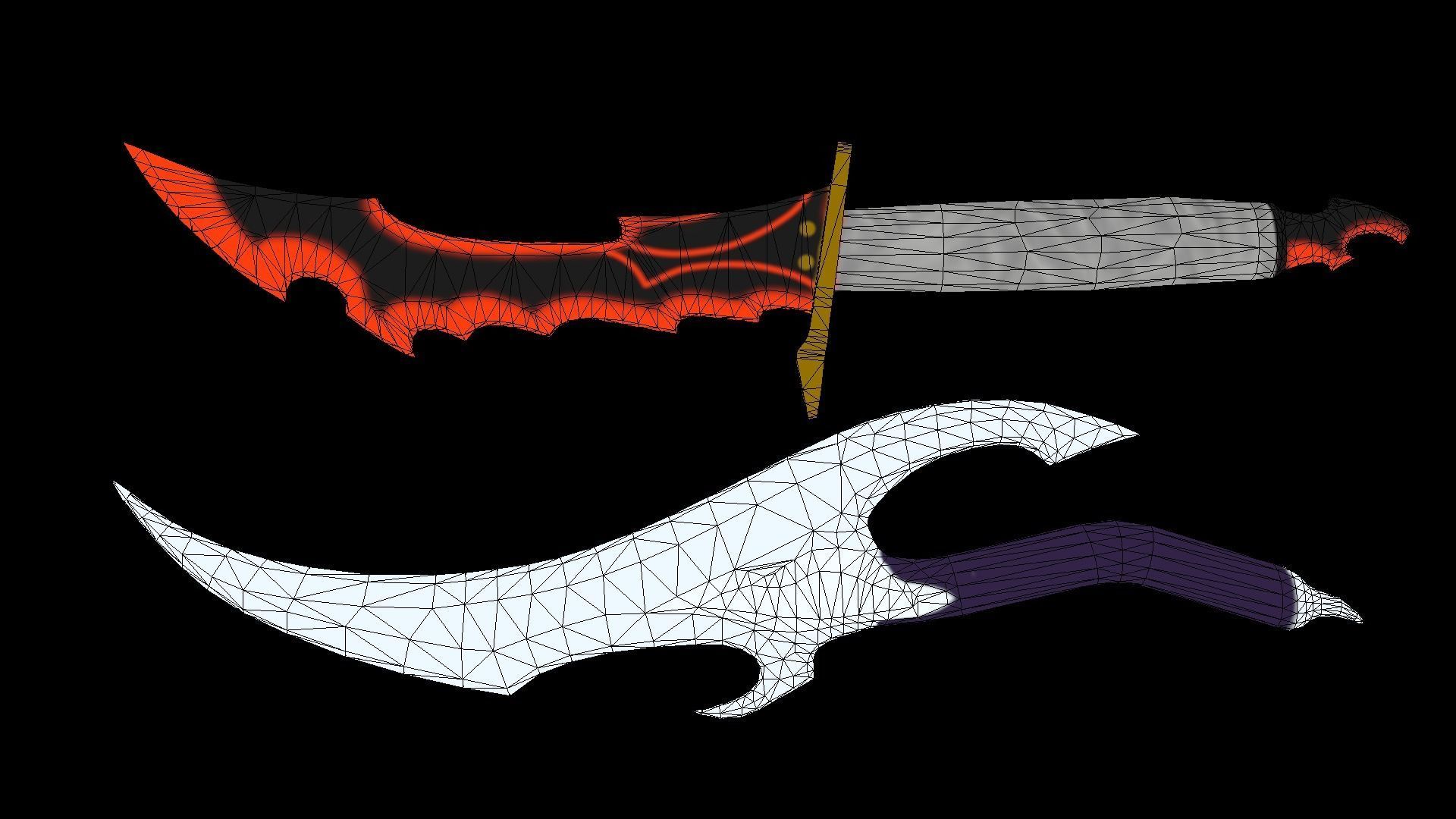 Solo Leveling - Dagger Packages Low-poly 3D model_10