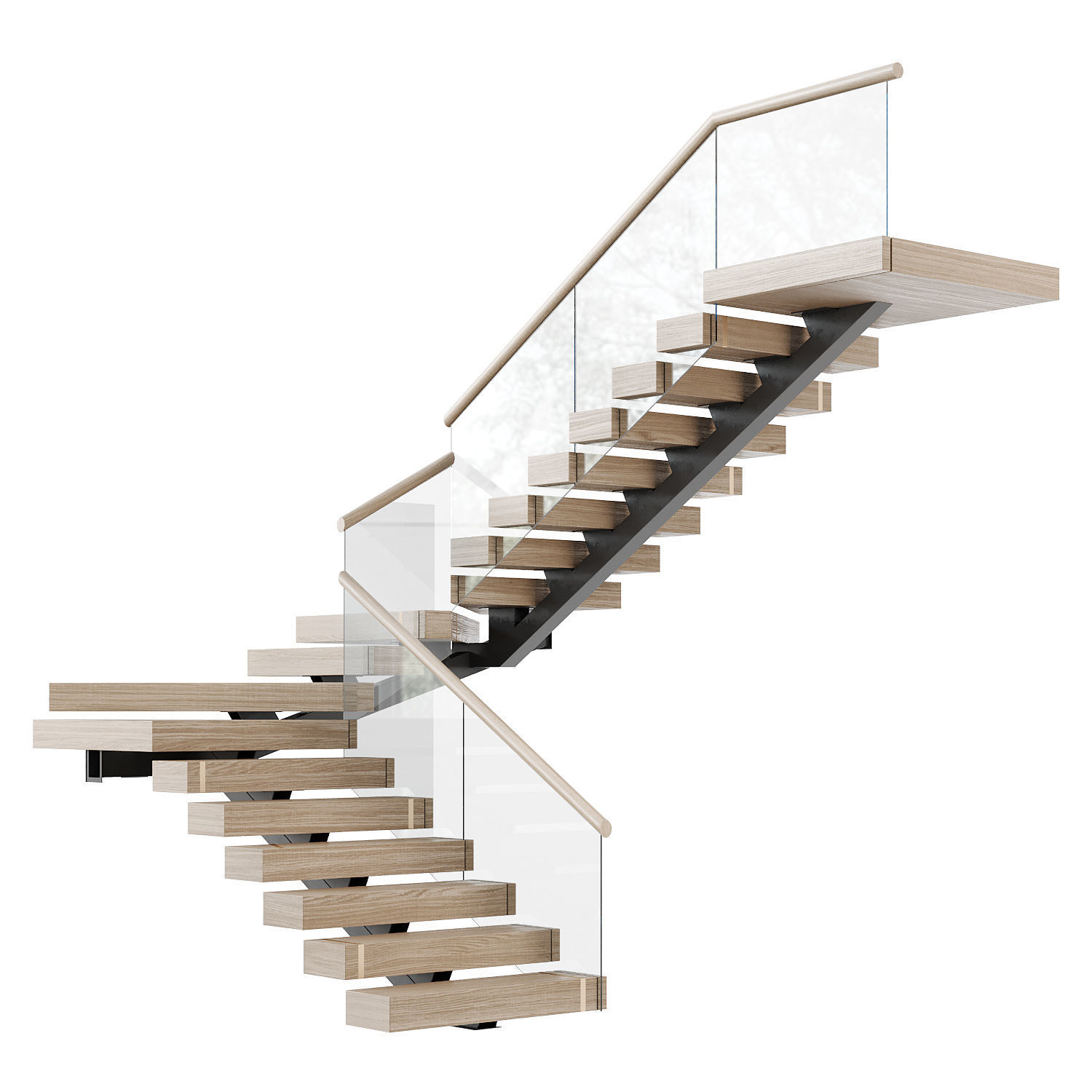 Modern staircase 18 3D model_6