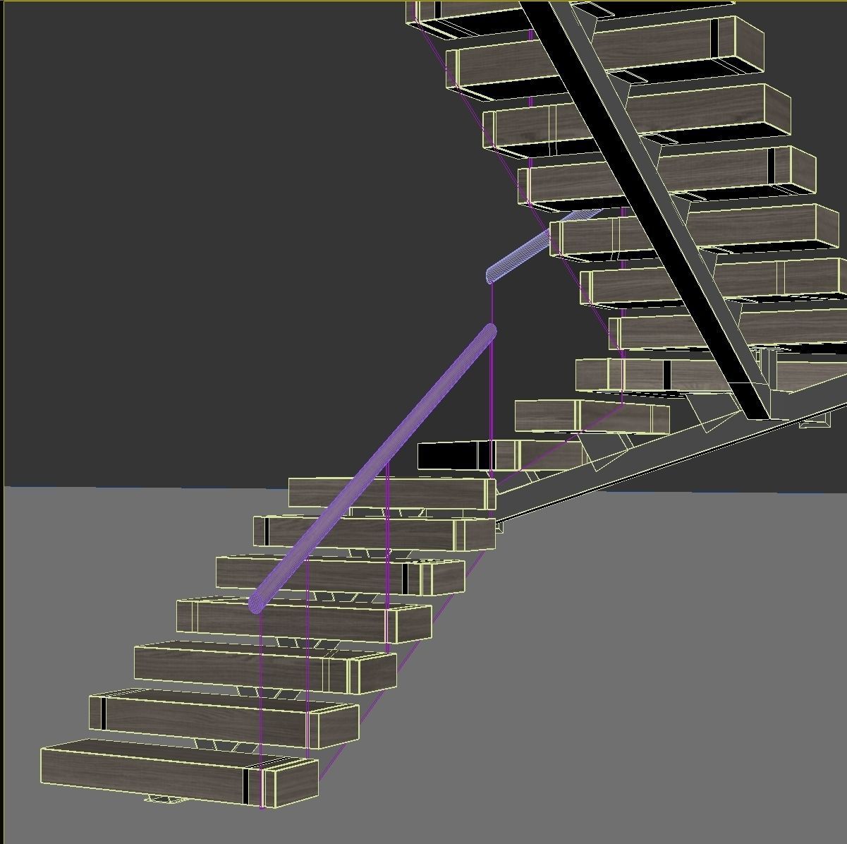 Modern staircase 18 3D model_17